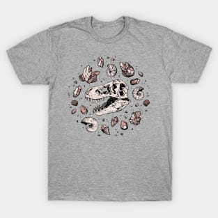 Geo-rex Vortex | Tyrannosaurus Dinosaur Science Art | Rose Quartz T-Shirt